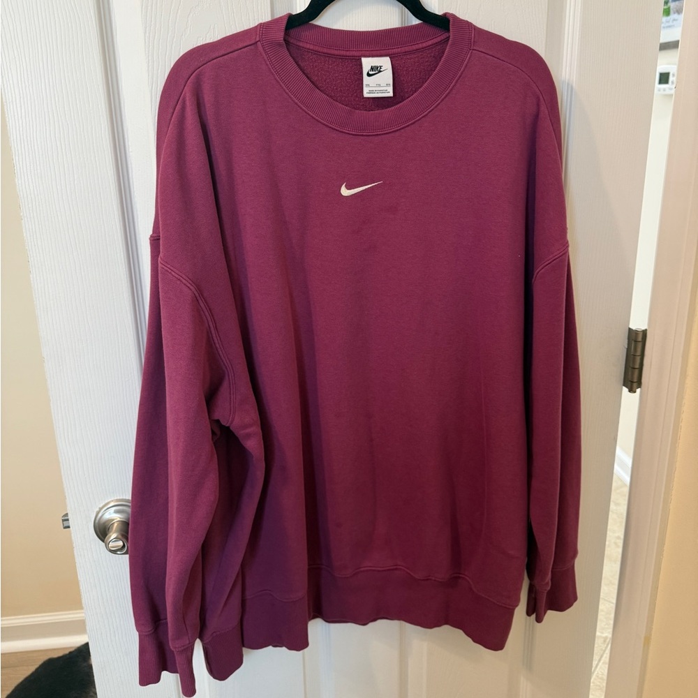 Nike Purple Crewneck Sweater Classic Design
